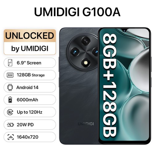 Umidigi g100a 4go 128go - 4go+128go, 6.9''